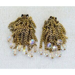 Vintage Shaggy Multi-Chain Dangle Earrings - i1